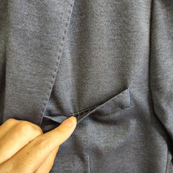 Michael Kors Blazer Mens 46R Blue Double Vent 2 Button Notched Summer Thin - Picture 4 of 16